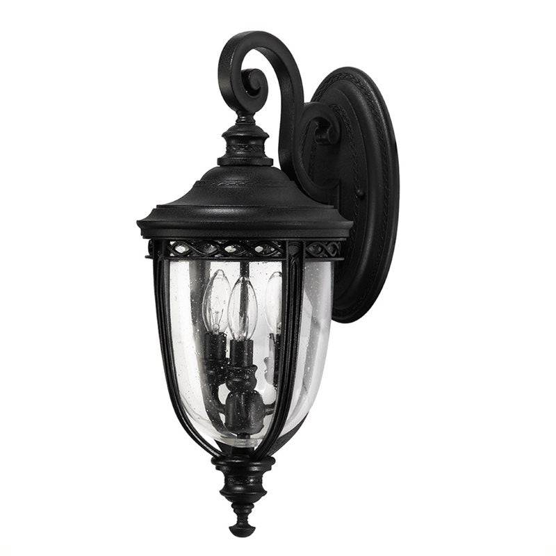 English Bridle 3 Light Medium Wall Lantern - Black - Clicklights Shop