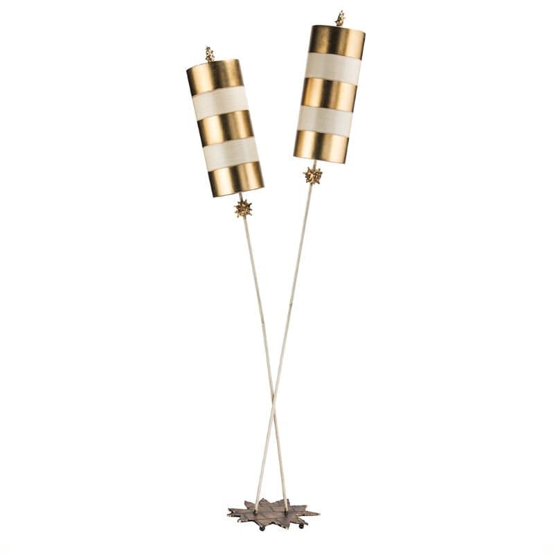 Nettle Luxe 2 Light Floor Lamp - Gold - Clicklights Shop