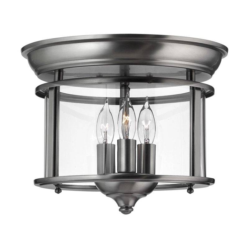 Gentry 3 Light Flush Mount - Pewter - Clicklights Shop