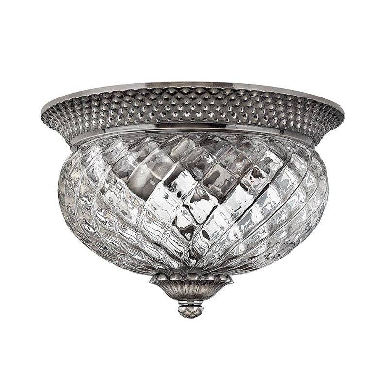 Plantation 2 Light Small Flush - Polished Antique Nickel - Clicklights Shop