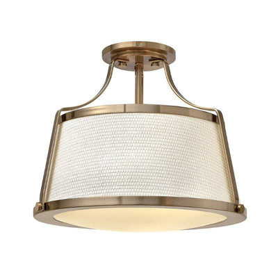 Charlotte 3 Light Semi-Flush - Brushed Caramel - Clicklights Shop