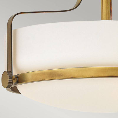 Harper Small Semi-Flush - Heritage Brass - Clicklights Shop