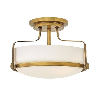 Harper Small Semi-Flush - Heritage Brass - Clicklights Shop