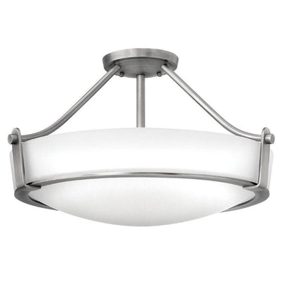 Hathaway 3 Light Medium Semi-flush - Antique Nickel - Clicklights Shop