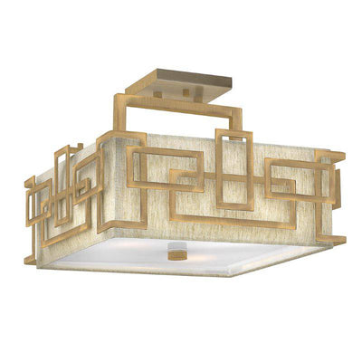 Lanza 3 Light Semi Flush Mount - Brushed Bronze - Clicklights Shop