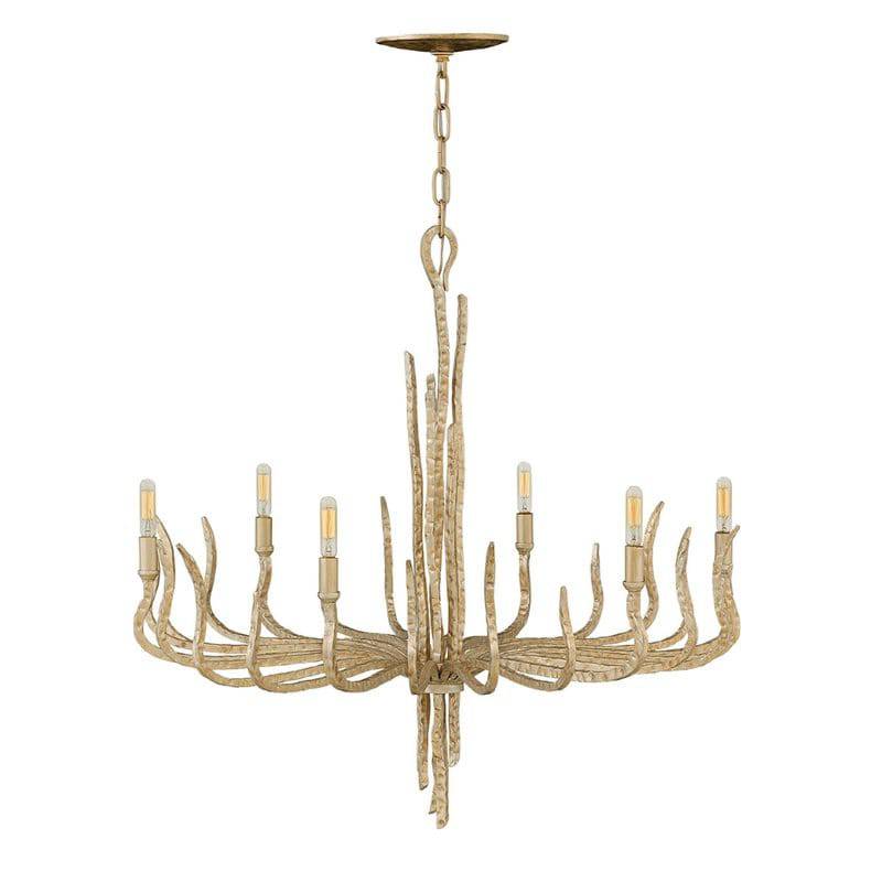 Spyre 6 Light Chandelier - Champagne Gold - Clicklights Shop