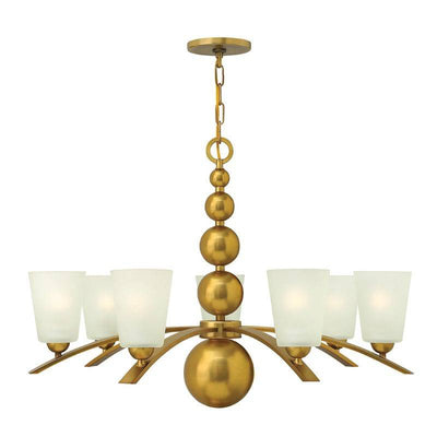 Zelda 7 Light Chandelier - Vintage Brass - Clicklights Shop