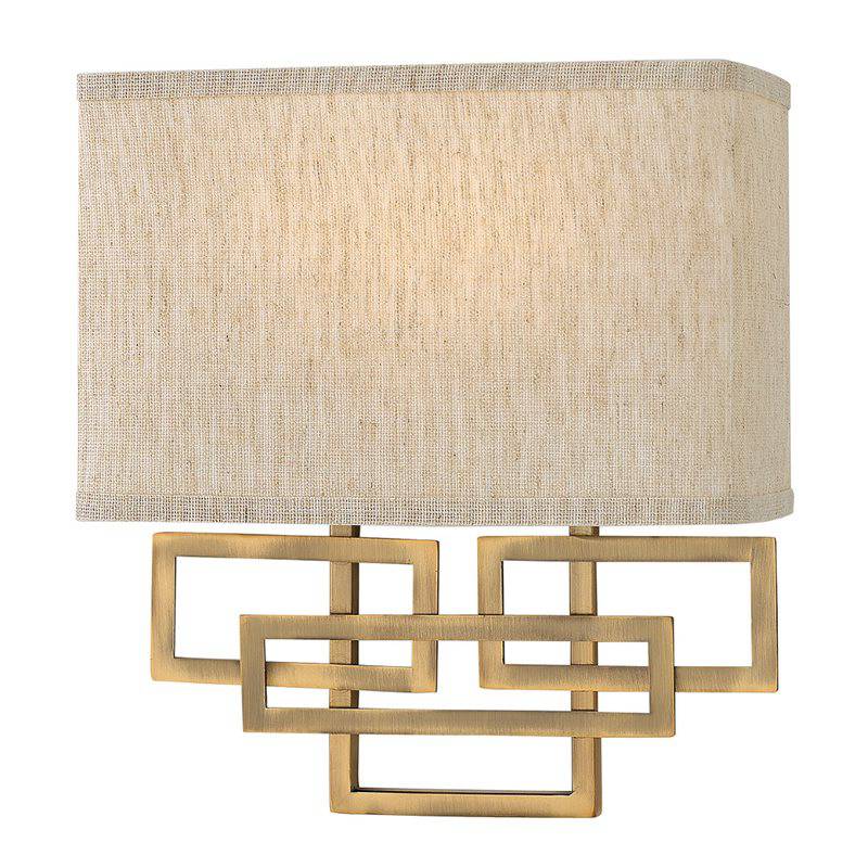 Lanza 2 Light Wall Light - Brushed Bronze - Clicklights Shop